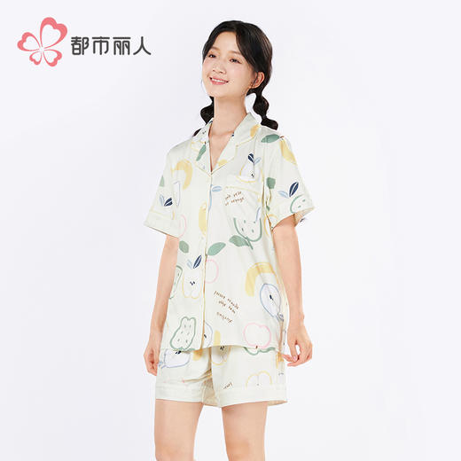 都市丽人超值精选女士特价棉质短袖套装薄牛奶丝拉架短袖类LHH1A4 商品图2