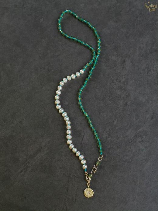 SpoiledBrat Jewelry珍珠磷灰石极光吊坠项链 商品图0