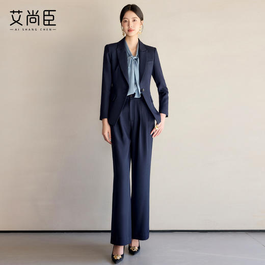 艾尚臣西服套装女春2025新款高级感商务正装气质教资面试职业西装 商品图1