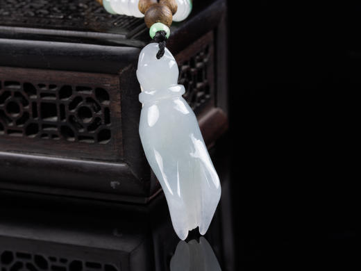 XY0077原创沉香+翡翠佛手掌上明珠挂件 商品图3