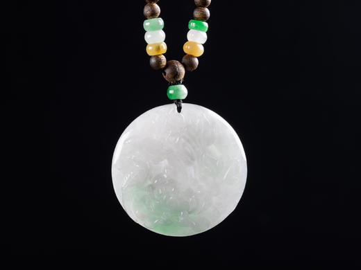 XY0048原创沉香+翡翠花开富贵喜上眉梢挂件 商品图2