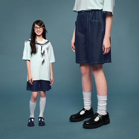 笛莎Deesha青少年女童裤子2025夏季女童牛仔短裤