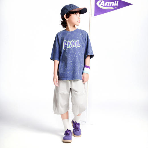 男童圆领短袖针织衫夏季新款安奈儿童装实体店同款AB521629 商品图3