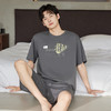 夏季纯棉短袖短裤男士睡衣宽松休闲可外穿薄款家居服爽棉套装新款     JL-5510 商品缩略图2