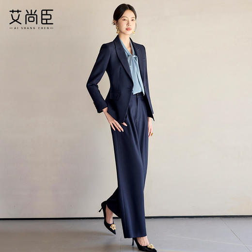 艾尚臣西服套装女春2025新款高级感商务正装气质教资面试职业西装 商品图3