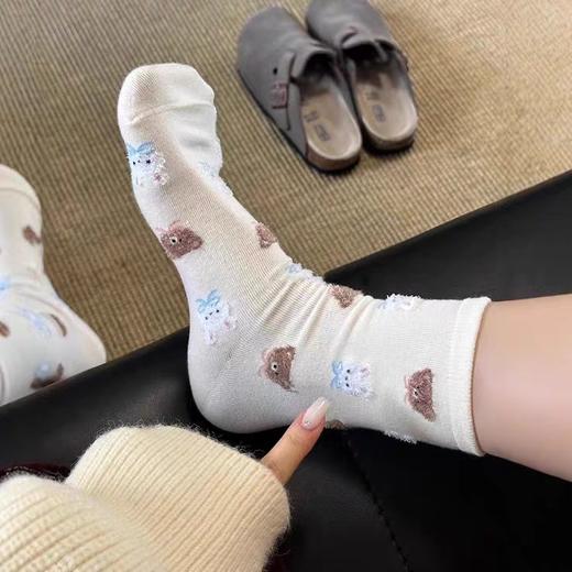 <曾小咸推荐> 可爱植绒卡通中筒袜  商品图4