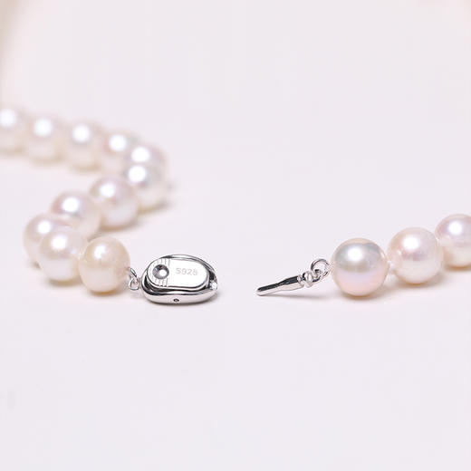 淡水珍珠套装9.5-10.5mm 项链+925银耳钉一口价109084W 商品图5
