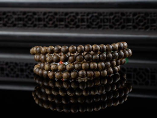 XY0039原创沉香+翡翠满果绿如意挂件 商品图7