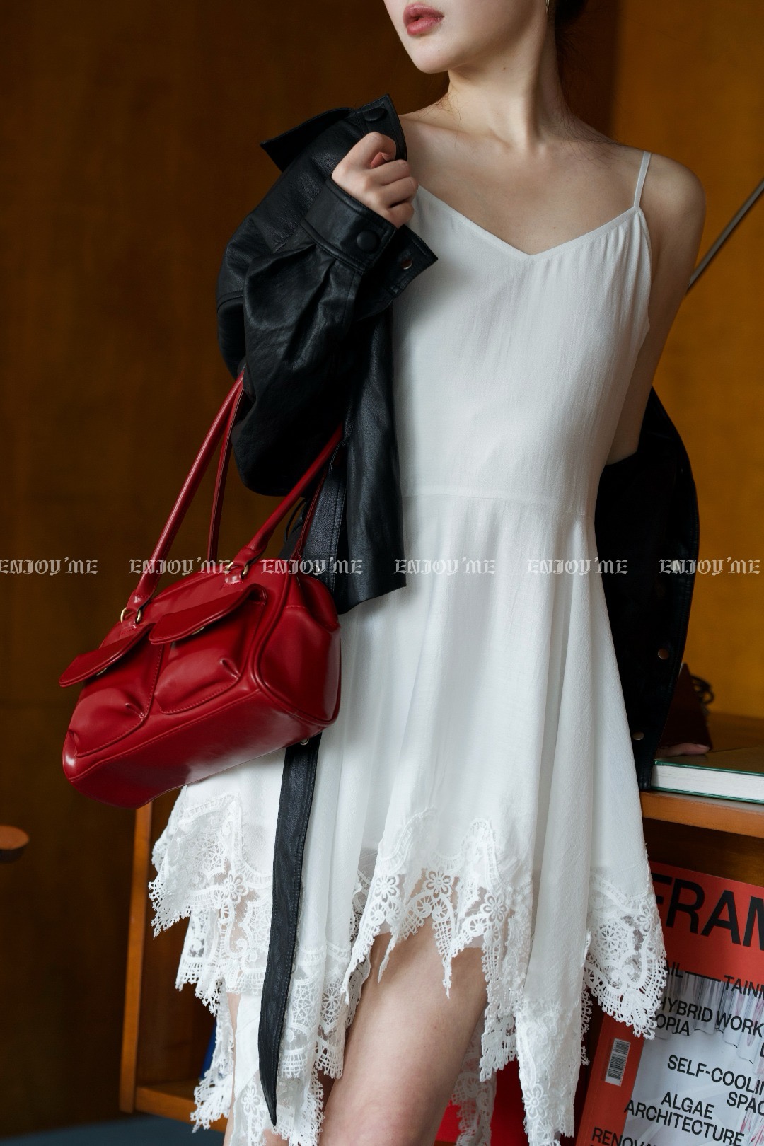 【门店同款】ENJOY春季绮梦繁花不规则蕾丝吊带裙 161895837