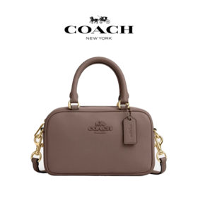 【质保一年】【礼盒礼袋 】COACH蔻驰女士小方包 奥莱波士顿桶包通勤时尚单肩斜挎手提包