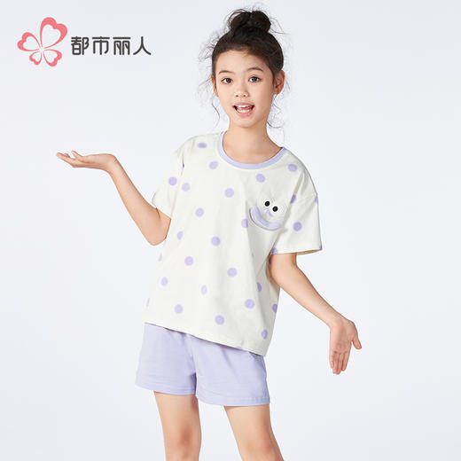 都市丽人超值精选童装正价棉质短袖套装薄40支TC拉架短袖类JHH9B2 商品图4