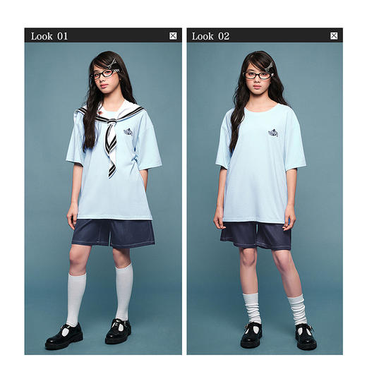 笛莎Deesha青少年女童裤子2025夏季女童牛仔短裤 商品图2