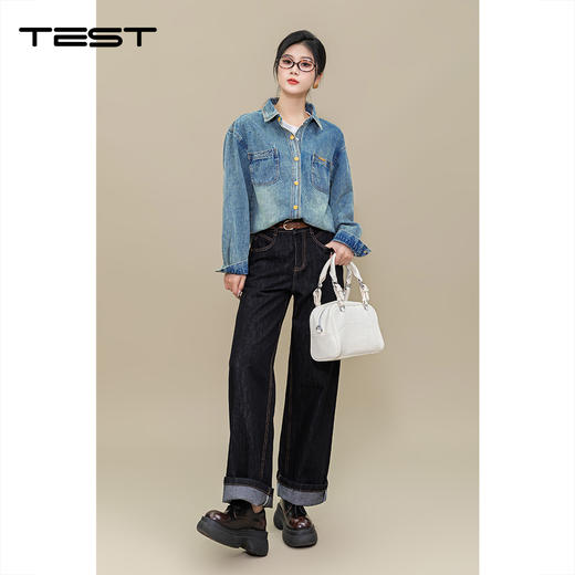 春上新时尚气质百搭休闲牛仔衣外套2251051 商品图3