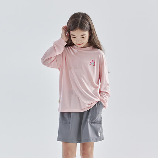 cicochild 2025年夏季新款中大女童轻薄长袖T恤亲子款天丝棉上衣 商品图3