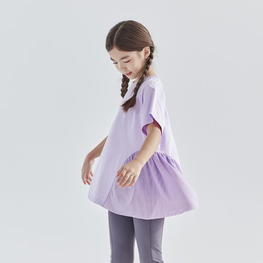 cicochild2025年夏季新款亲子中大女童网纱拼接短袖凉感莫代尔T恤 商品图4