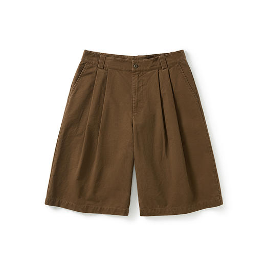 PRIMEE 水洗宽松廓形中裤 夏日休闲短裤 商品图0