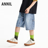 男童全腰牛仔中裤夏季新款安奈儿童装EB526103 商品缩略图1