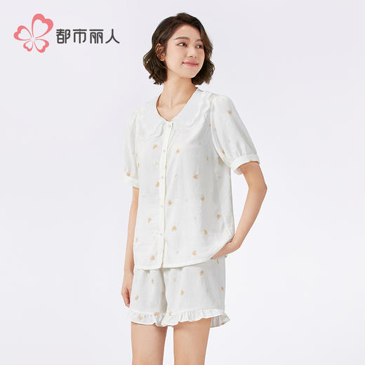 都市丽人生活家居女士软绵绵短袖套装薄软绵绵1.0短袖类LHH1E5 商品图4