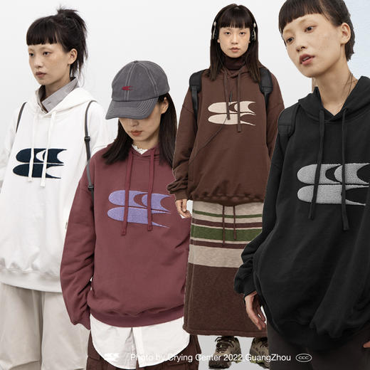 CryingCenter 3C LOGO毛巾绣经典基础款连帽卫衣哭喊中心 商品图2
