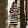 OLrain欧芮儿法式2025夏季新款条纹休闲时尚连衣裙小个子显瘦长裙 商品缩略图0