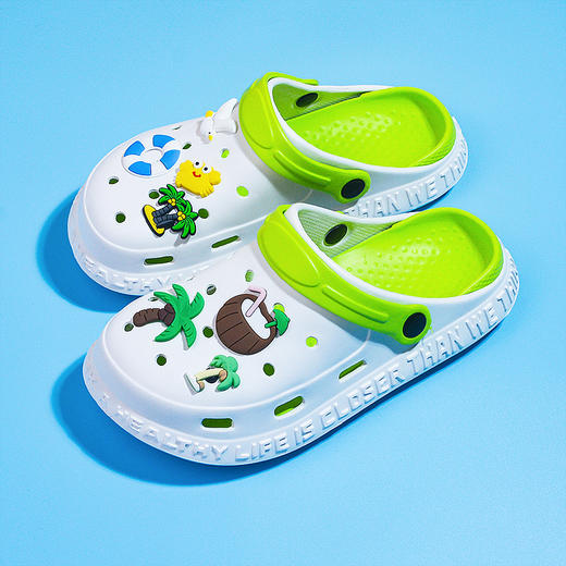 【我的DIY由我不由天】夏季儿童洞洞鞋女中大童防滑软底家居室内春秋海边沙滩凉拖鞋女童。ry 商品图6