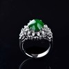 【蝶恋花】满绿翡翠镶钻戒指-JZ12410083 商品缩略图0