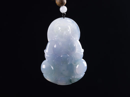 XY0061原创沉香+翡翠紫罗兰观音挂件 商品图4