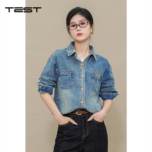 春上新时尚气质百搭休闲牛仔衣外套2251051 商品图2