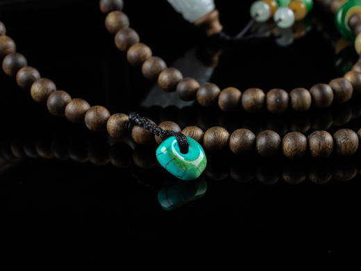 XY0021原创沉香DIY翡翠天珠挂件 商品图7