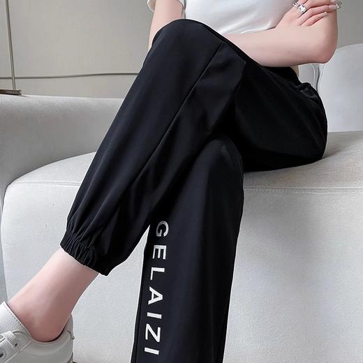 春夏季情侣暴冰速干裤女休闲高腰女裤宽松冰丝防晒哈伦运动裤子 商品图4