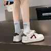 经典鲨2025年春新款韩版时尚拼色平底系带休闲小白鞋板鞋女KW387-517021 商品缩略图3