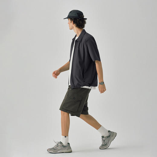 714street轻薄透气户外速干短袖衬衫男2025夏季新款抗皱衬衣外套 商品图4