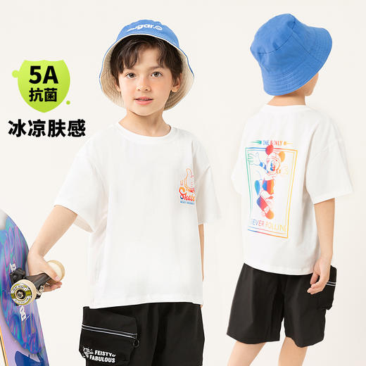 【迪士尼短袖T恤任选3件】男女童夏季中小童米奇印花T宝宝休闲上衣T恤 商品图9