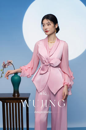 3205088 樱樱桃夭 进口醋酸缎马甲 雾境