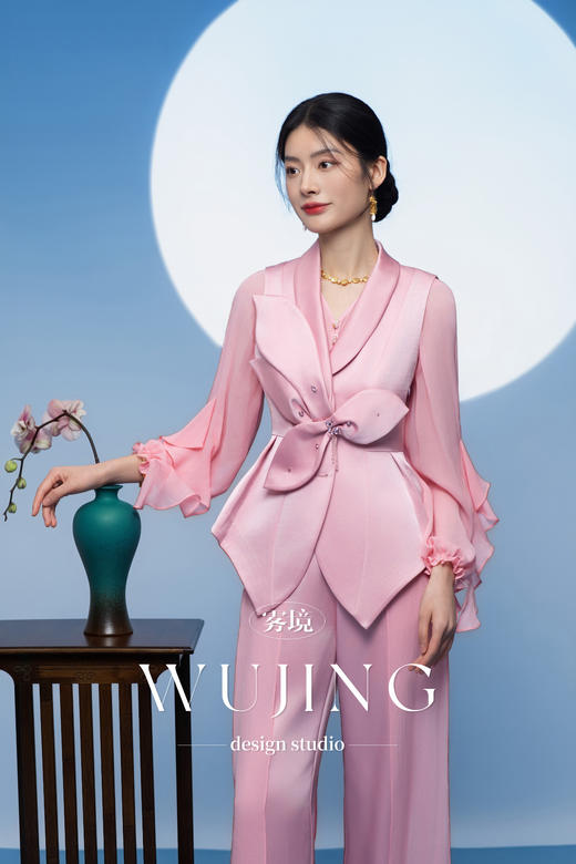 3205088 樱樱桃夭 进口醋酸缎马甲 雾境 商品图0