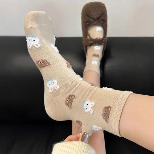 <曾小咸推荐> 可爱植绒卡通中筒袜  商品图6