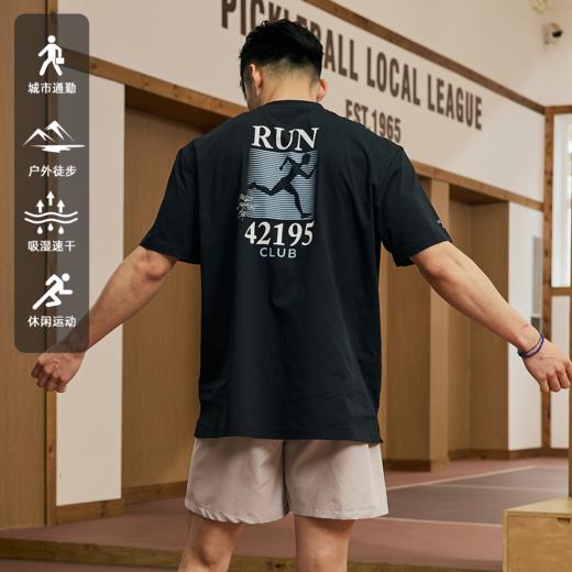 LUSHISI42195马拉松俱乐部主题美式t恤棉感速干透气运动短袖男女 商品图2