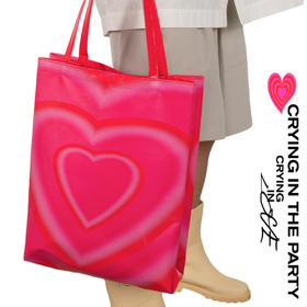 CryingCenter 限定粉色爱心波动防水PVC托特手提包 哭喊中心