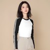 【女士插肩长袖】撞色复古插肩袖t恤女短上衣冬季春秋装美式辣妹ins长袖打底衫内搭 商品缩略图7
