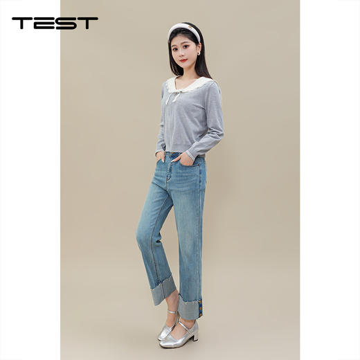 春上新时尚优雅修身显瘦舒适毛衣1251061 商品图3