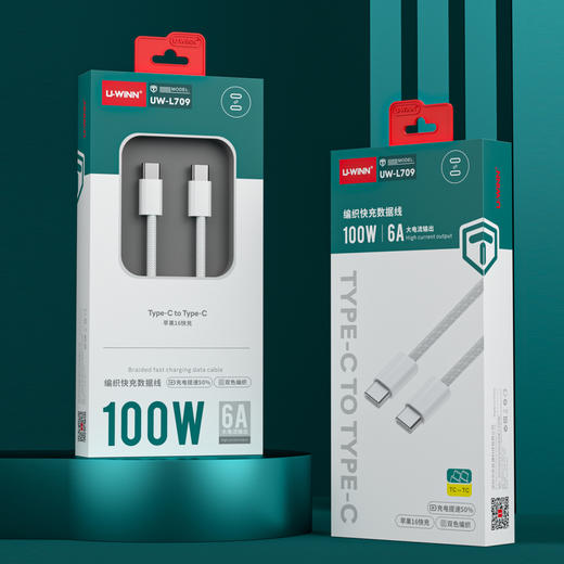 优胜通100w原装苹果15 16双c快充数据线 商品图4