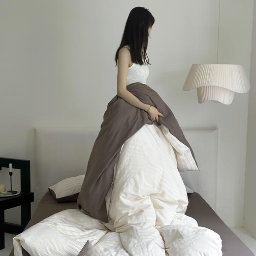 【小众设计师款床品]多喜爱侘寂风2025新款100%全棉提花水洗四件套 四季通用 商品图6