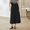 OLrain欧芮儿黑色牛仔半身裙女夏季2025年新款通勤百搭复古A字裙 商品缩略图0