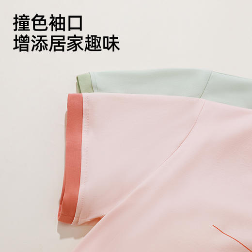 【商场同款】熳洁儿 带杯垫家居服短袖七分裤免穿文胸莱赛尔25203221 商品图6