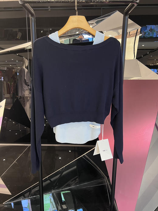 两件式藏青针织衫 商品图0