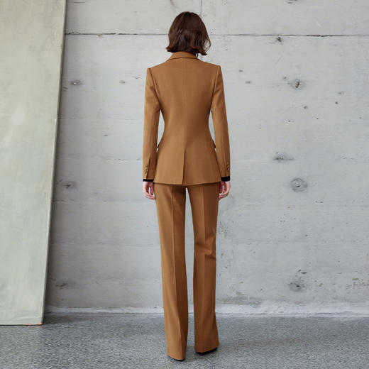 AD羊毛西装套装女2025新款气质通勤商务职业装人字纹西服正装 商品图4