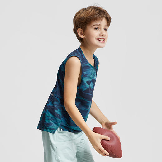 【DR暑假】moodytiger儿童背心夏季新款男童中大童防晒速干运动背心32111101 商品图3