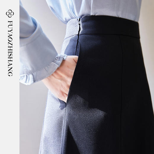 FUYAO扶摇 茶系春季搭配一整套女高级感通勤小香风花边领衬衫套装 商品图2