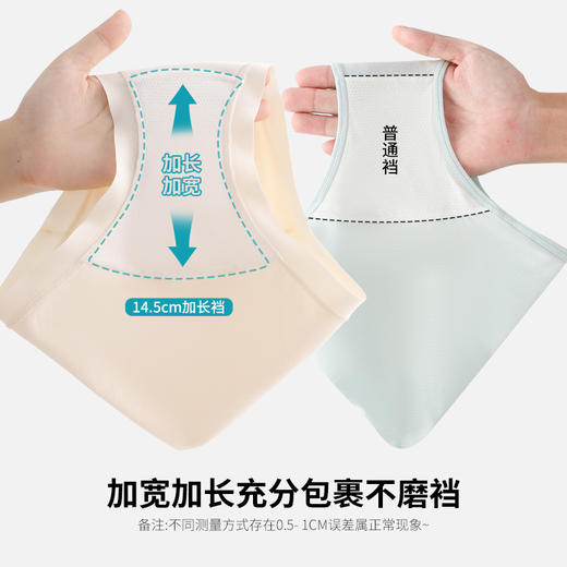 【7条礼盒装】简出色50S加宽加长舱_A类50S舒小裤弧形加长裆部中腰高弹包臀纯棉A类标准女士三角裤 商品图9