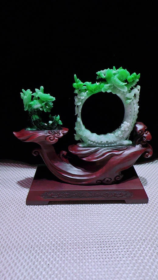 620888翡翠摆件【喜上眉梢 和和美美】 商品图3